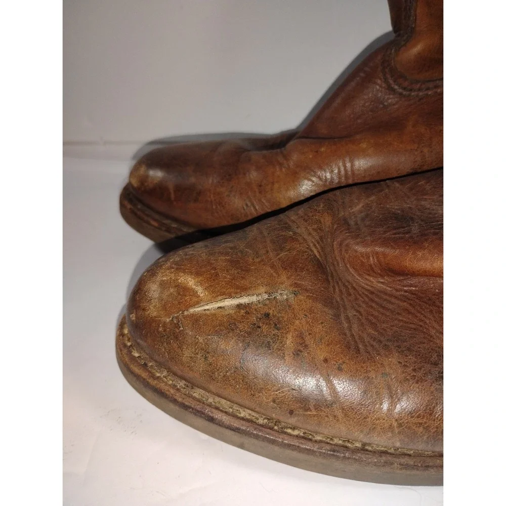 Lake Of The Woods Leather Boots Men's 10 D Brown Pull On Oil Resistant